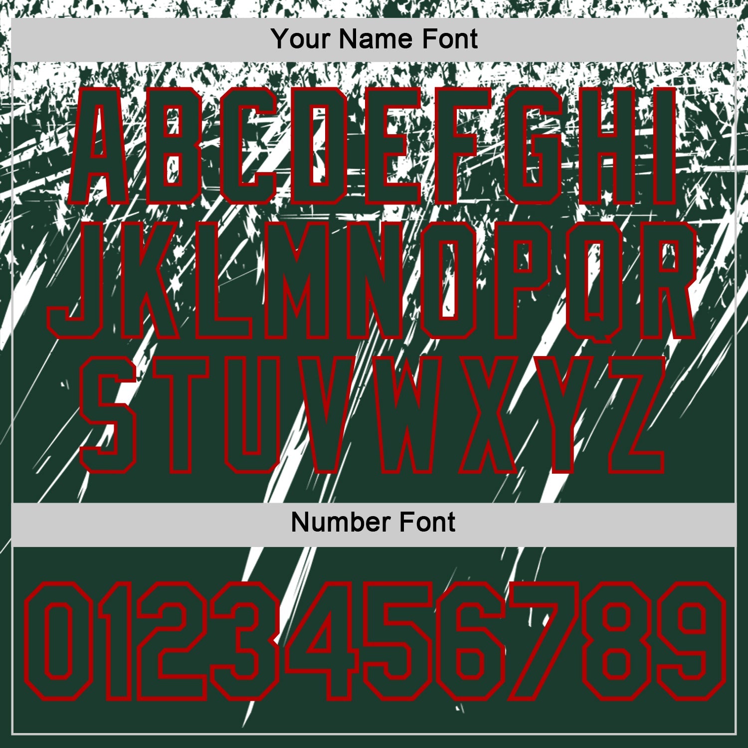 Custom Green White-Red Distressed Scratch Brush Stroke Performance T-Shirt