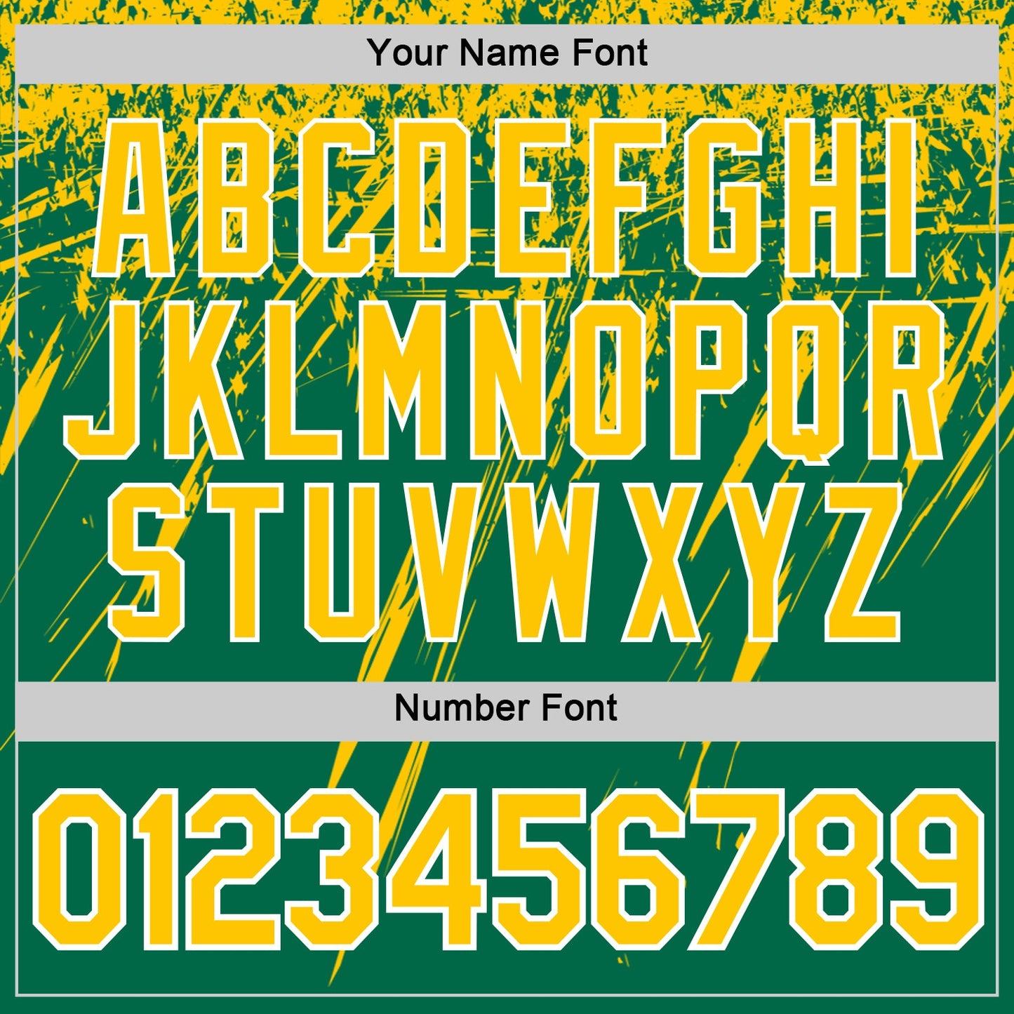 Custom Kelly Green Yellow-White Distressed Scratch Brush Stroke Performance T-Shirt