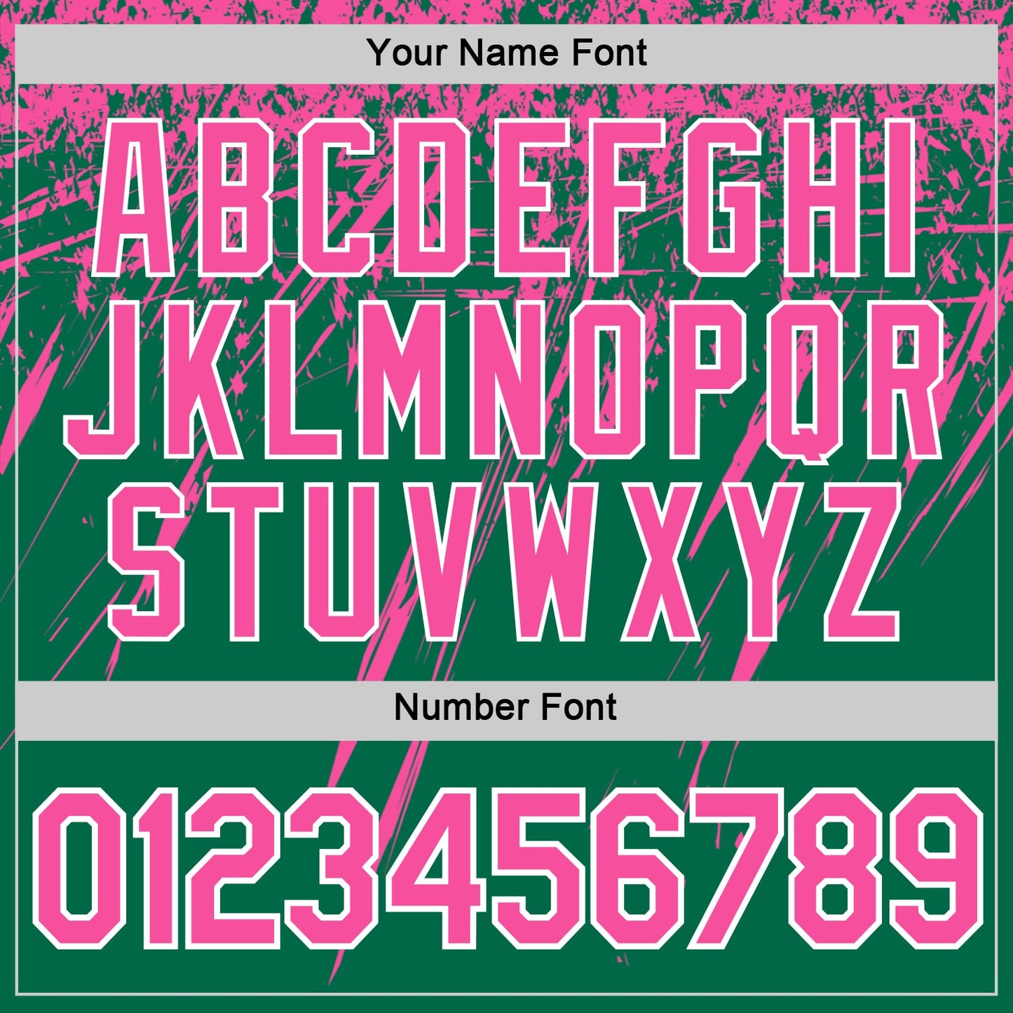 Custom Kelly Green Pink-White Distressed Scratch Brush Stroke Performance T-Shirt