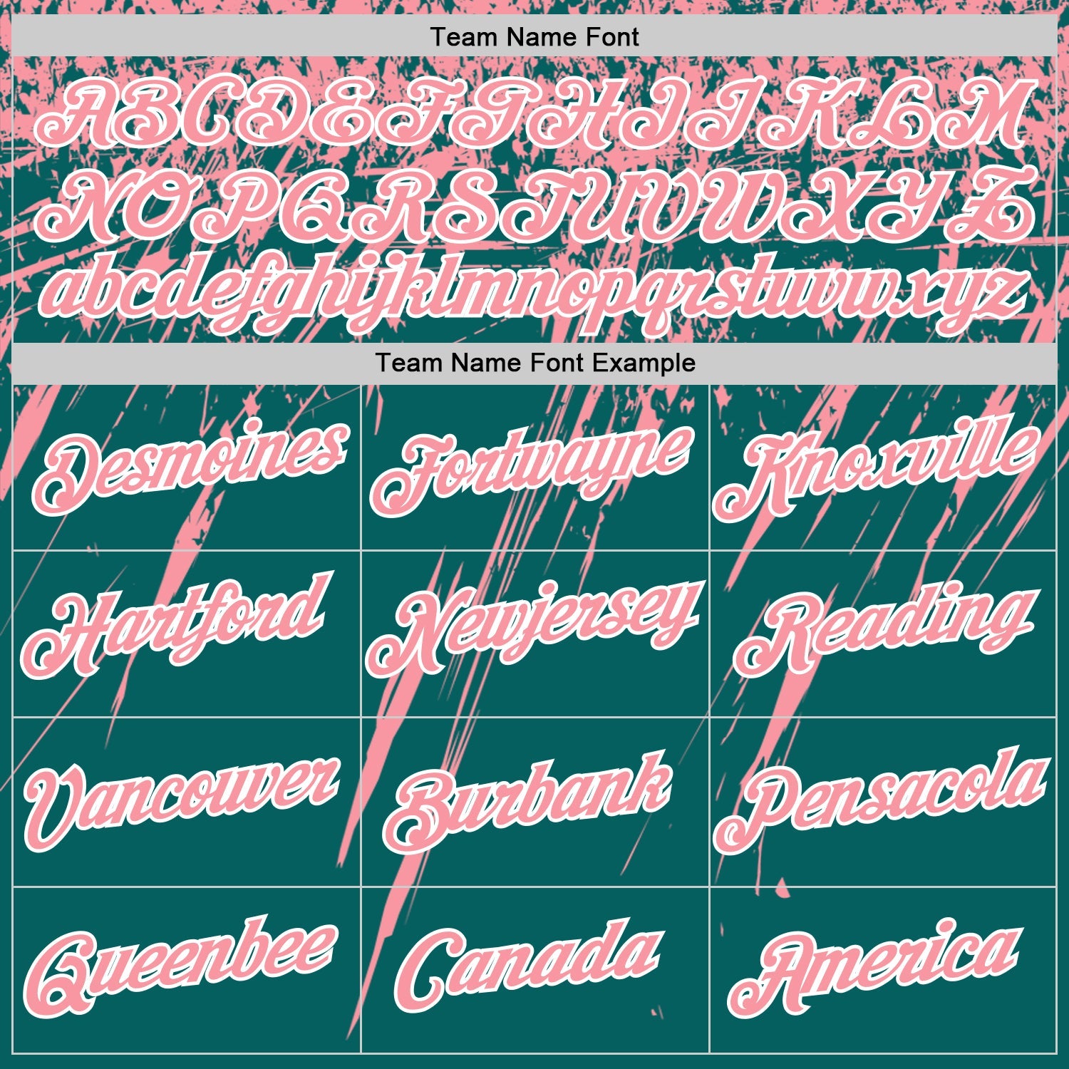 Custom Teal Medium Pink-White Distressed Scratch Brush Stroke Performance T-Shirt