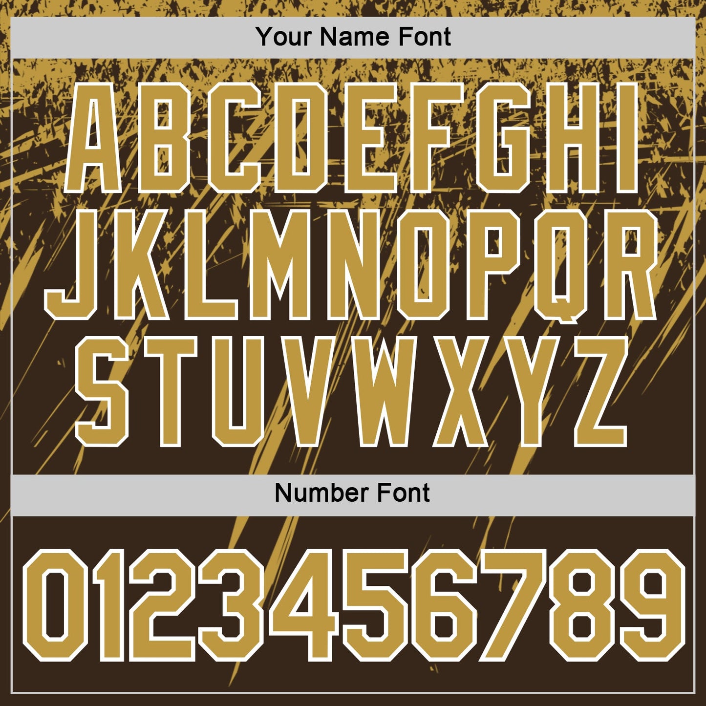 Custom Brown Old Gold-White Distressed Scratch Brush Stroke Performance T-Shirt
