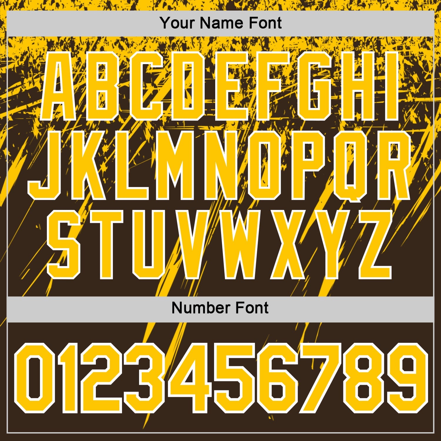 Custom Brown Yellow-White Distressed Scratch Brush Stroke Performance T-Shirt