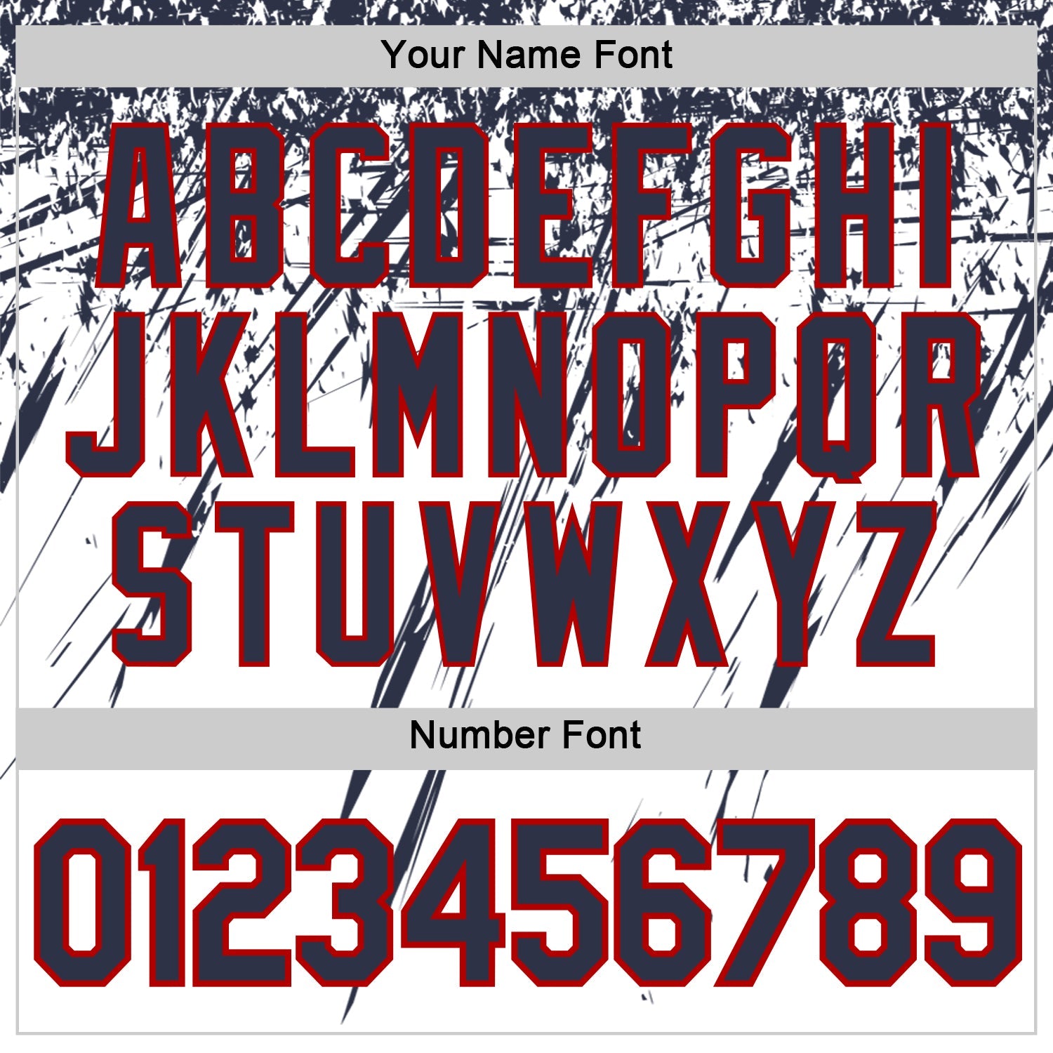 Custom White Navy-Red Distressed Scratch Brush Stroke Performance T-Shirt