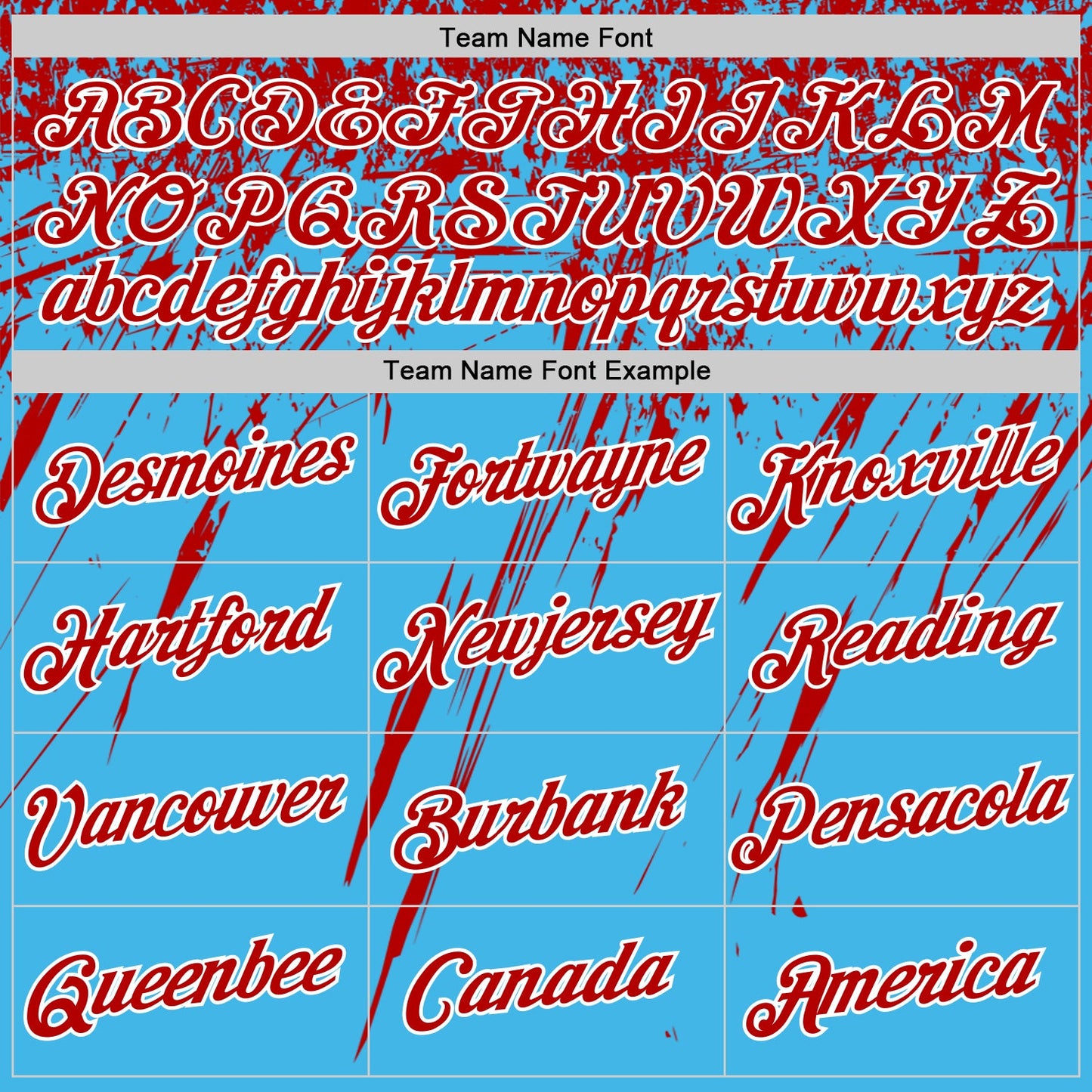 Custom Sky Blue Red-White Distressed Scratch Brush Stroke Performance T-Shirt