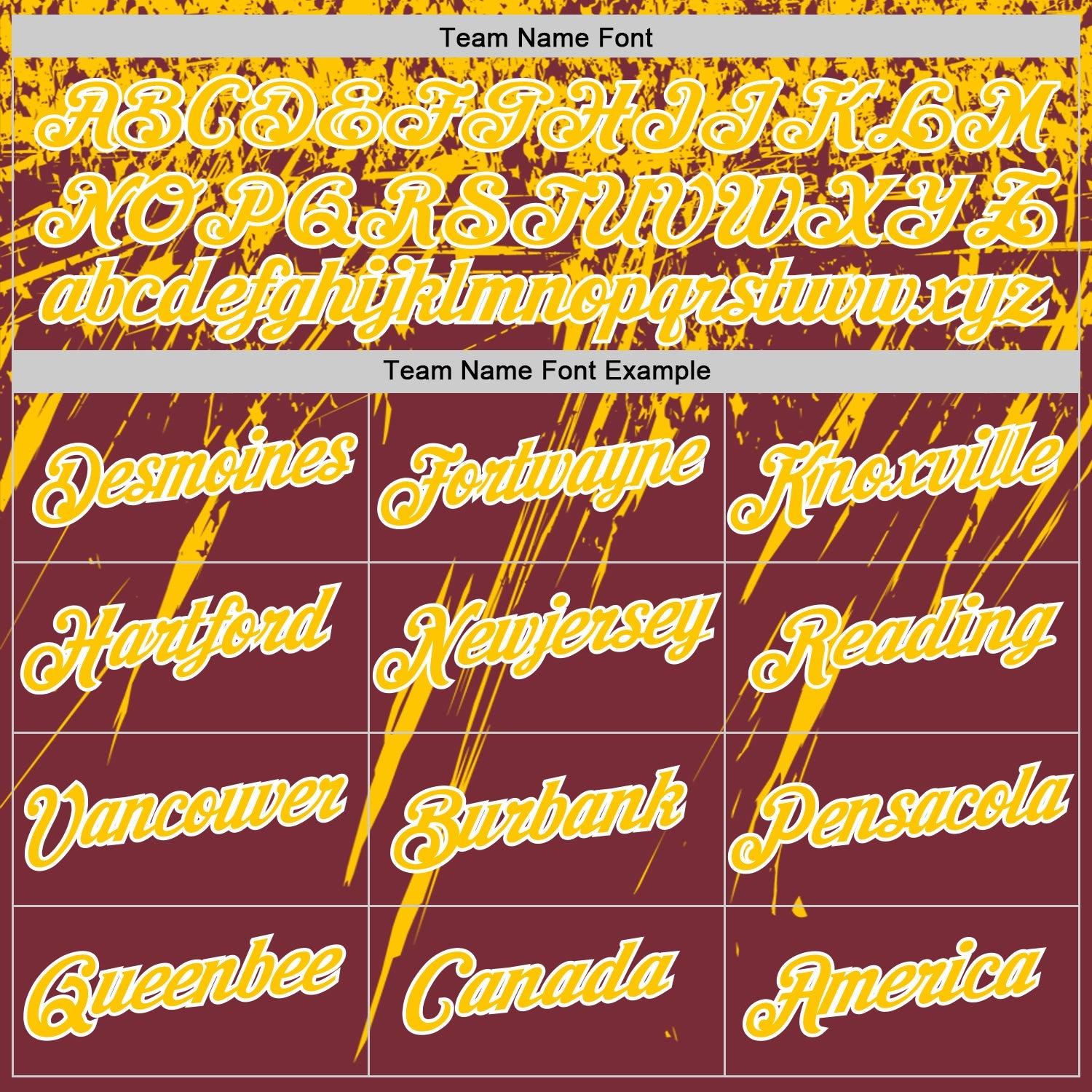 Custom Burgundy Yellow-White Distressed Scratch Brush Stroke Performance T-Shirt