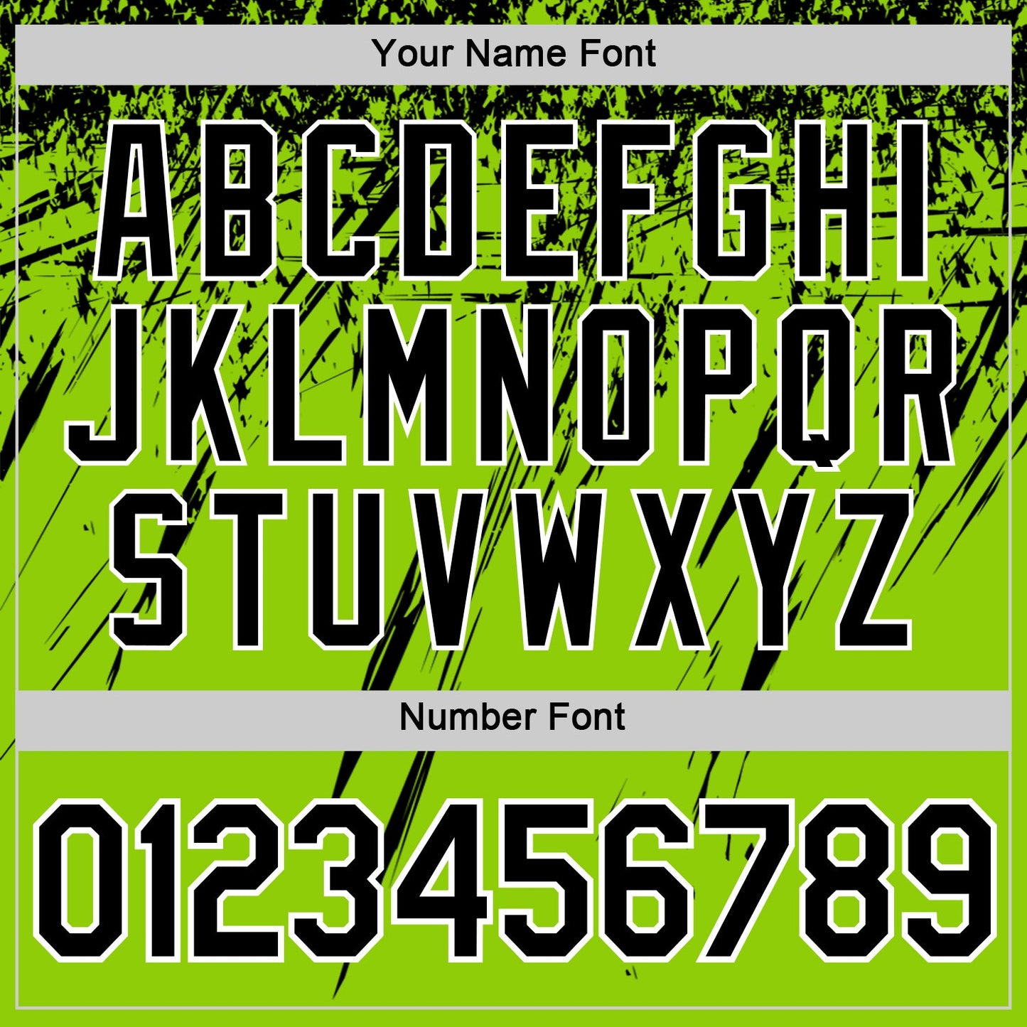 Custom Neon Green Black-White Distressed Scratch Brush Stroke Performance T-Shirt