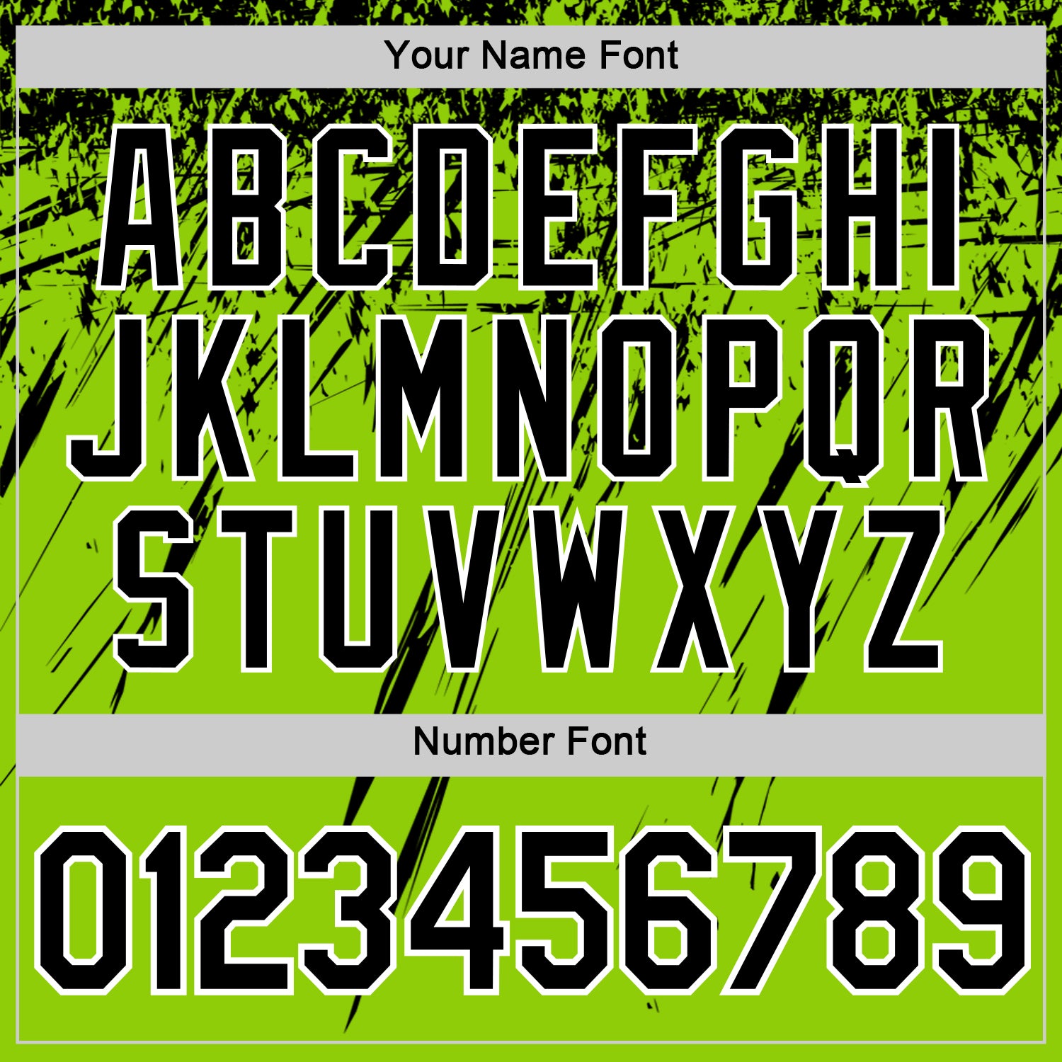 Custom Neon Green Black-White Distressed Scratch Brush Stroke Performance T-Shirt