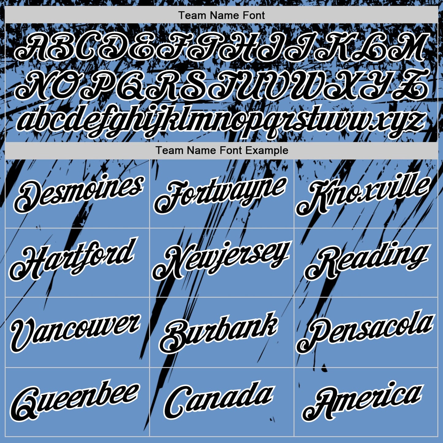 Custom Light Blue Black-White Distressed Scratch Brush Stroke Performance T-Shirt