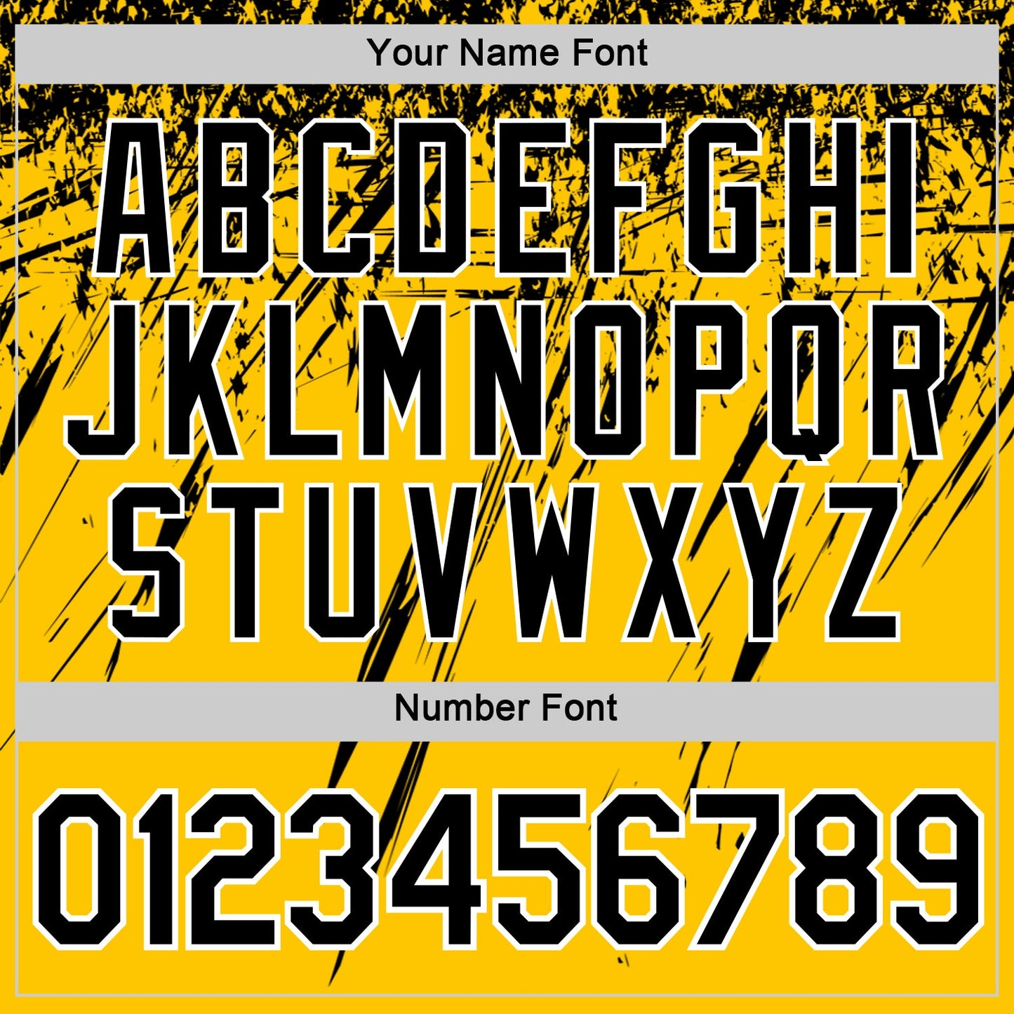 Custom Yellow Black-White Distressed Scratch Brush Stroke Performance T-Shirt
