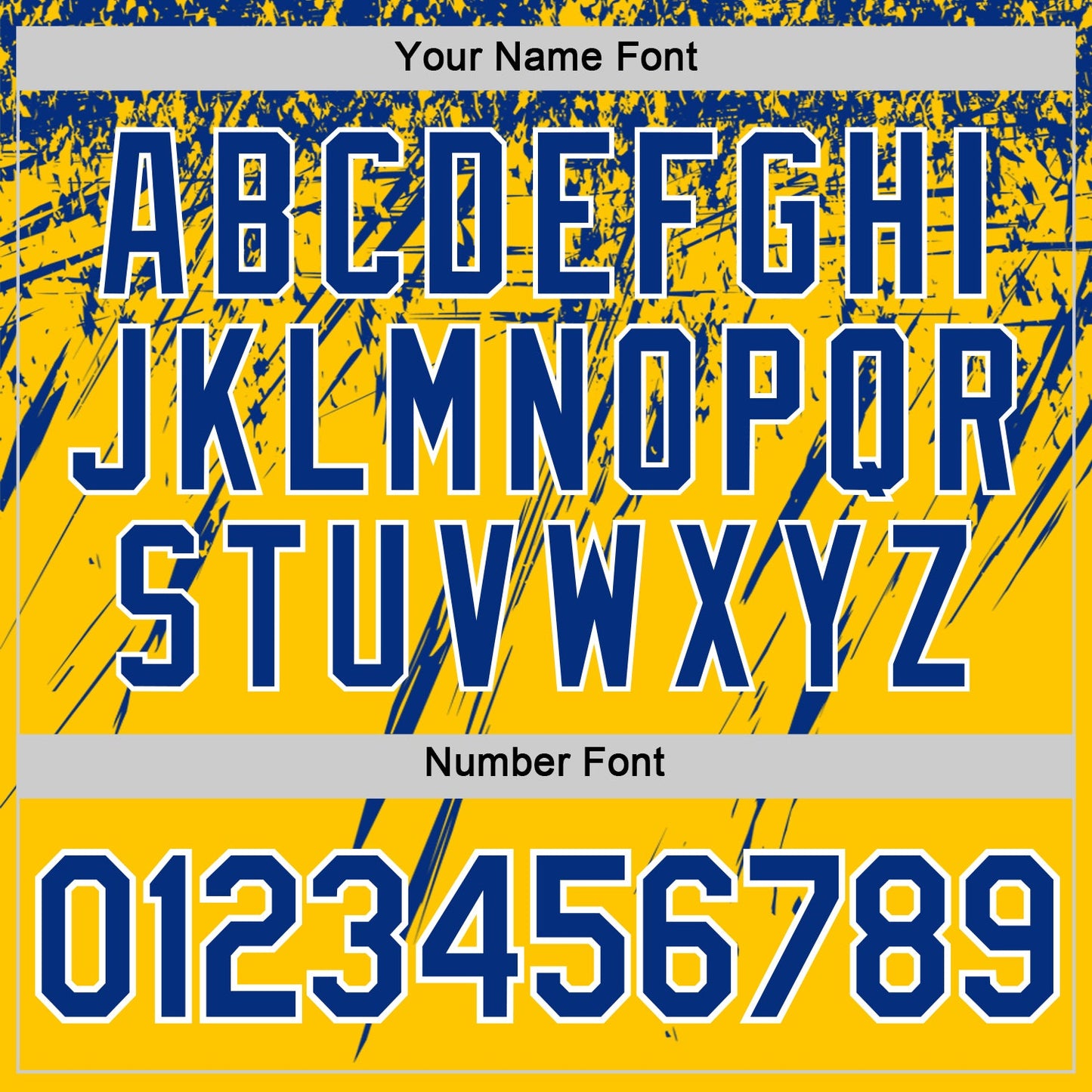 Custom Yellow Royal-White Distressed Scratch Brush Stroke Performance T-Shirt