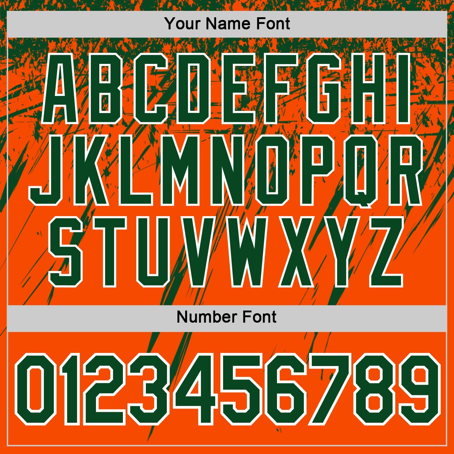 Custom Orange Green-White Distressed Scratch Brush Stroke Performance T-Shirt