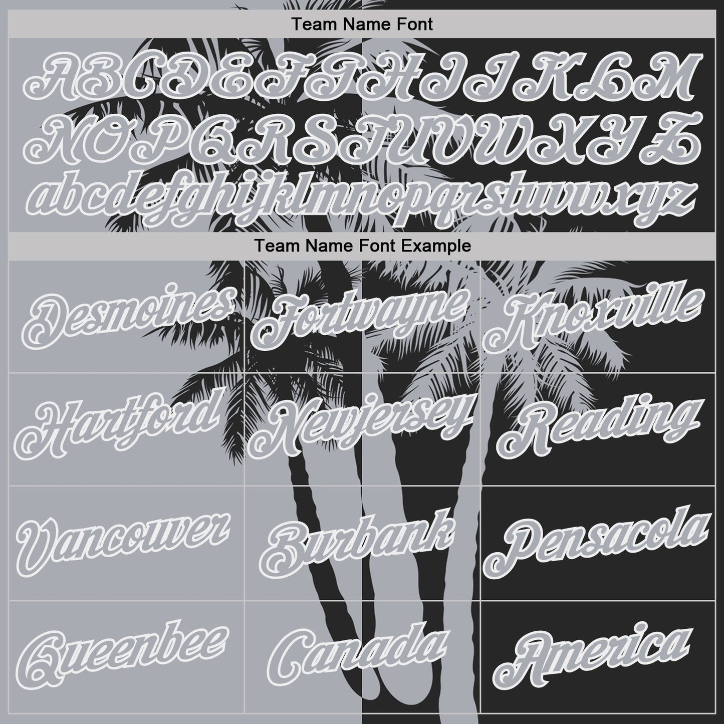 Custom Black Gray-White Hawaii Tropical Coastal Palm Trees Performance T-Shirt