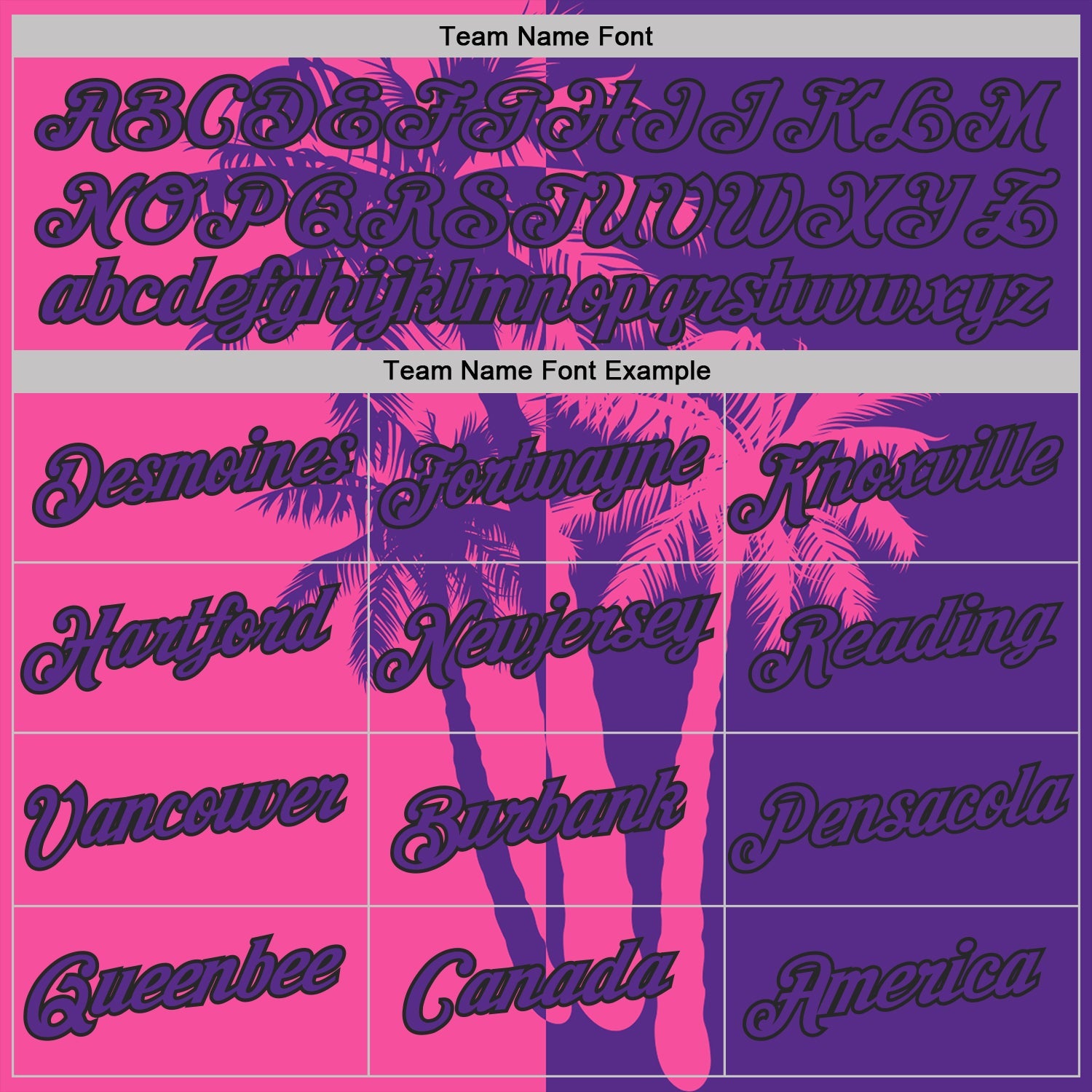 Custom Purple Pink-Black Hawaii Tropical Coastal Palm Trees Performance T-Shirt
