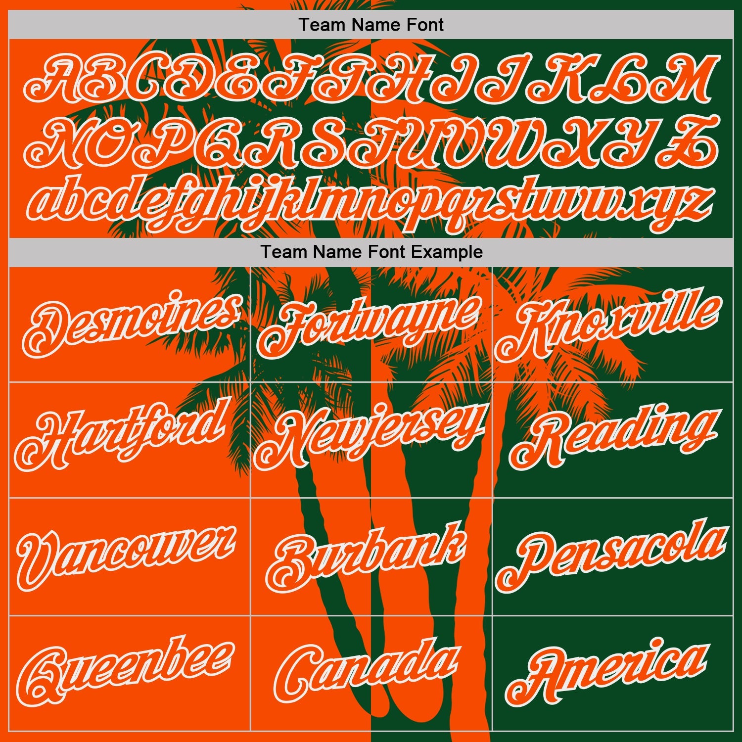 Custom Green Orange-White Hawaii Tropical Coastal Palm Trees Performance T-Shirt