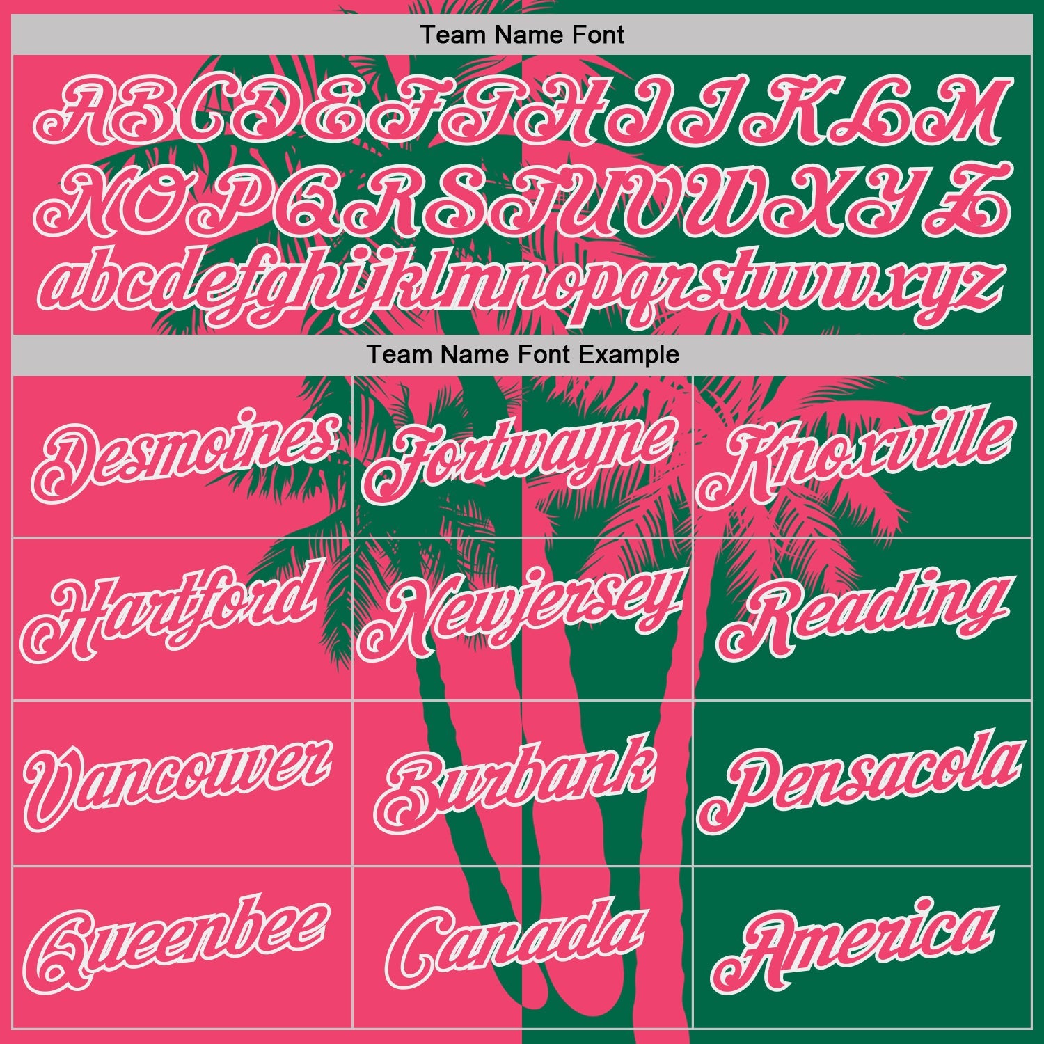 Custom Kelly Green Neon Pink-White Hawaii Tropical Coastal Palm Trees Performance T-Shirt