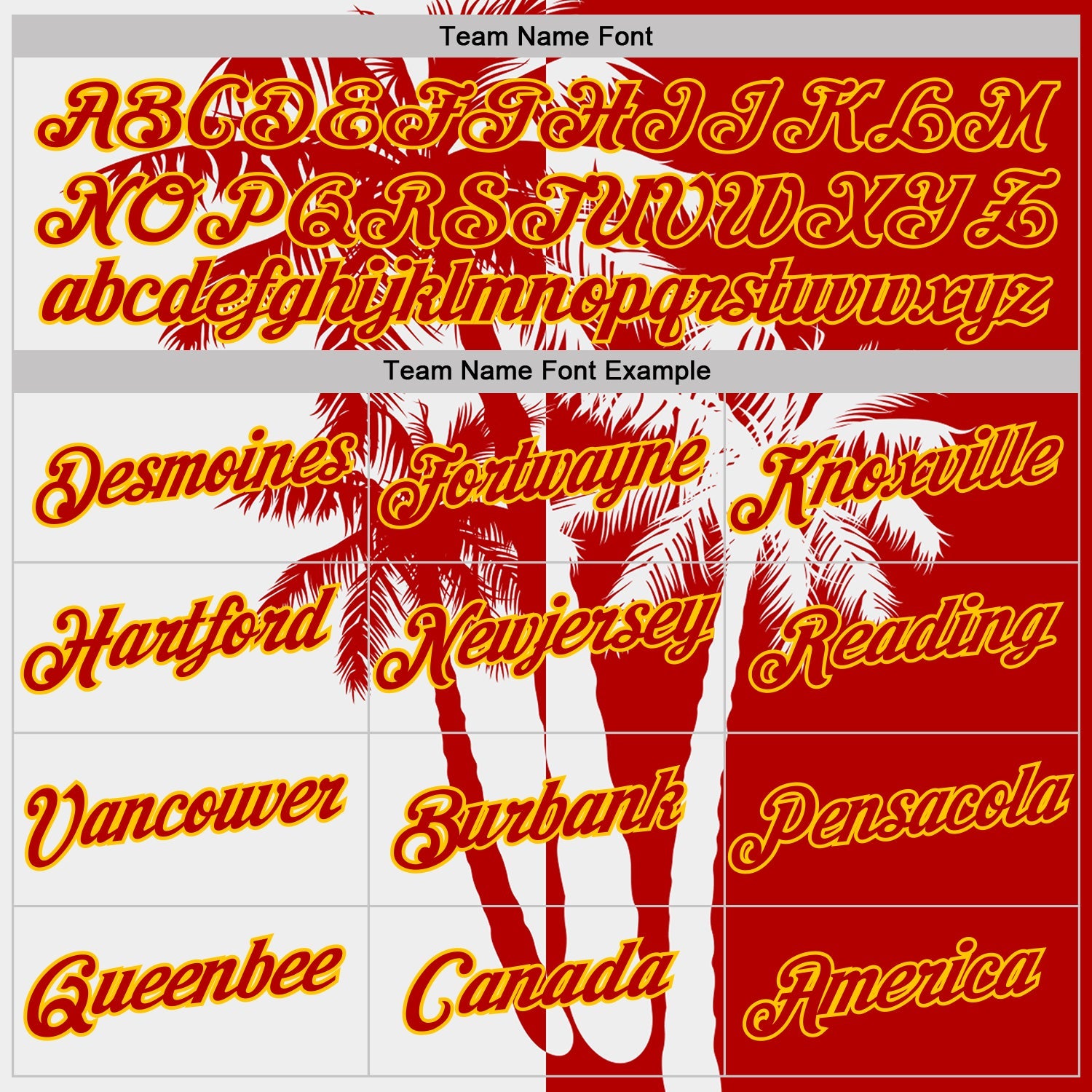 Custom Red White-Yellow Hawaii Tropical Coastal Palm Trees Performance T-Shirt