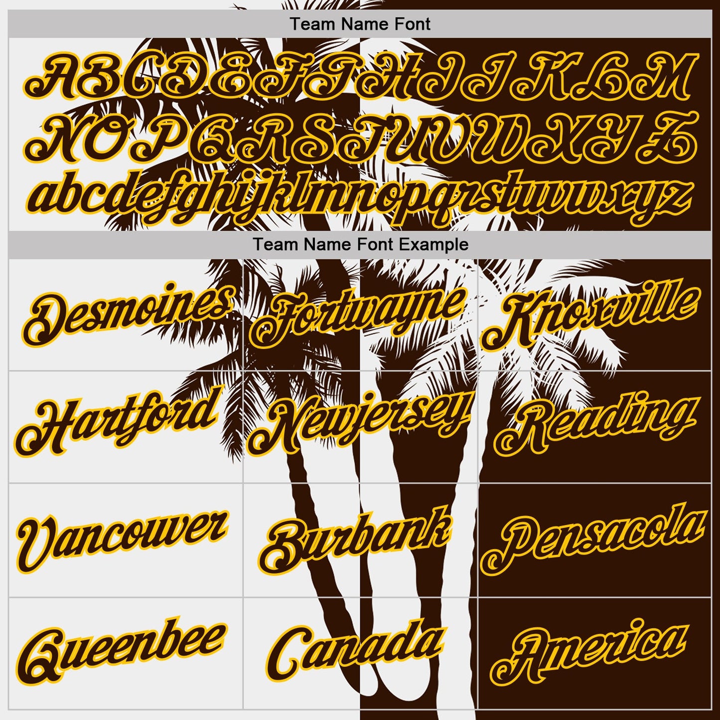 Custom Brown White-Yellow Hawaii Tropical Coastal Palm Trees Performance T-Shirt