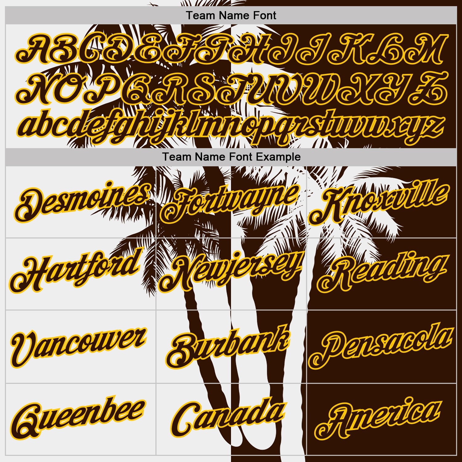 Custom Brown White-Yellow Hawaii Tropical Coastal Palm Trees Performance T-Shirt
