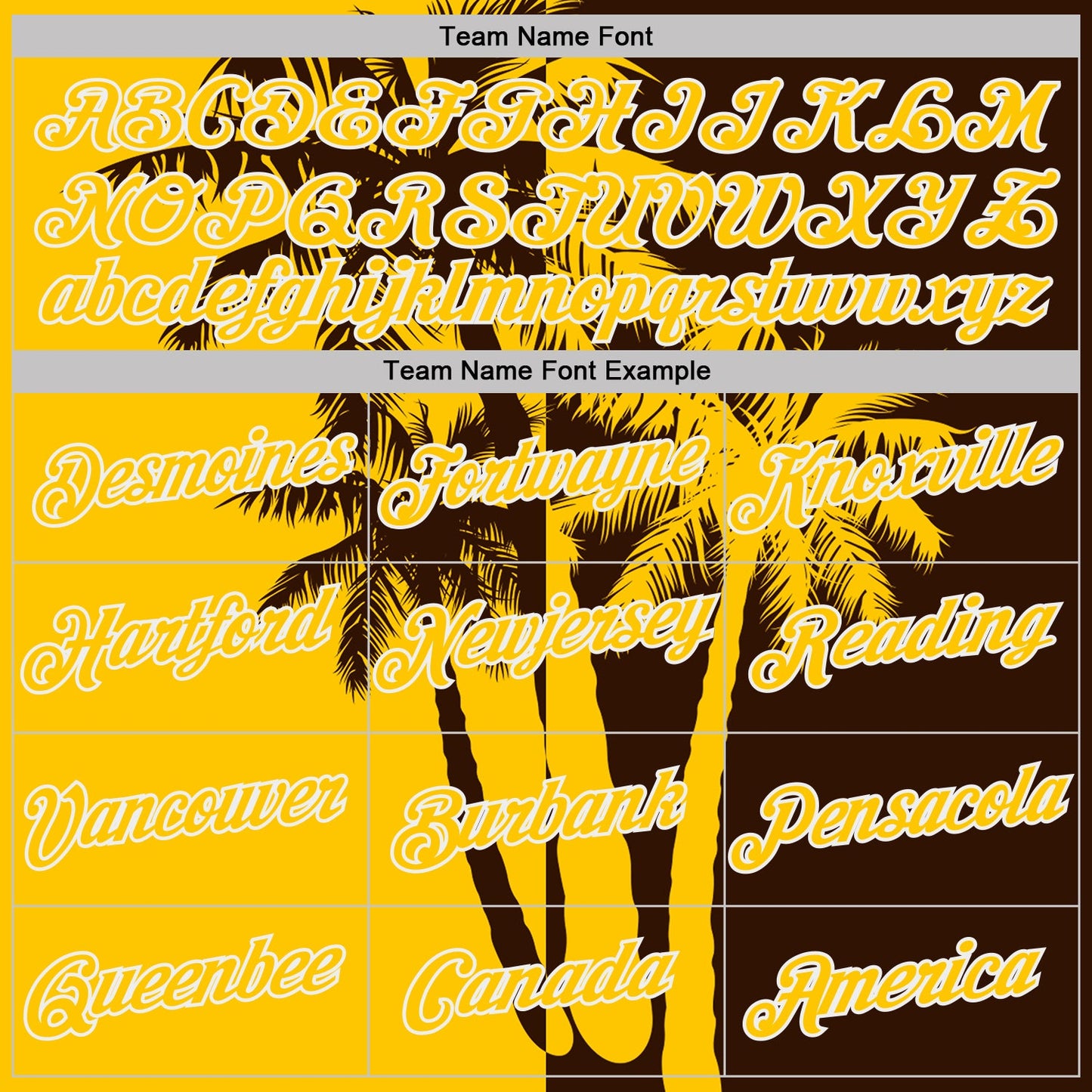 Custom Brown Yellow-White Hawaii Tropical Coastal Palm Trees Performance T-Shirt