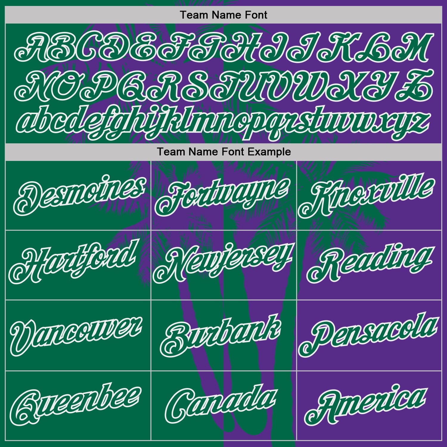 Custom Purple Kelly Green-White Hawaii Tropical Coastal Palm Trees Performance T-Shirt