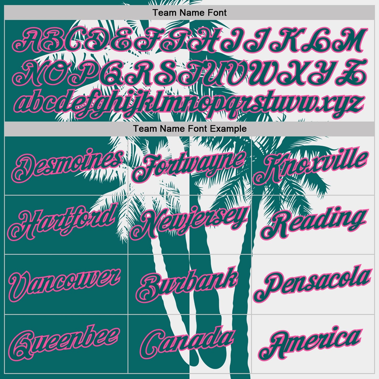 Custom White Teal-Pink Hawaii Tropical Coastal Palm Trees Performance T-Shirt