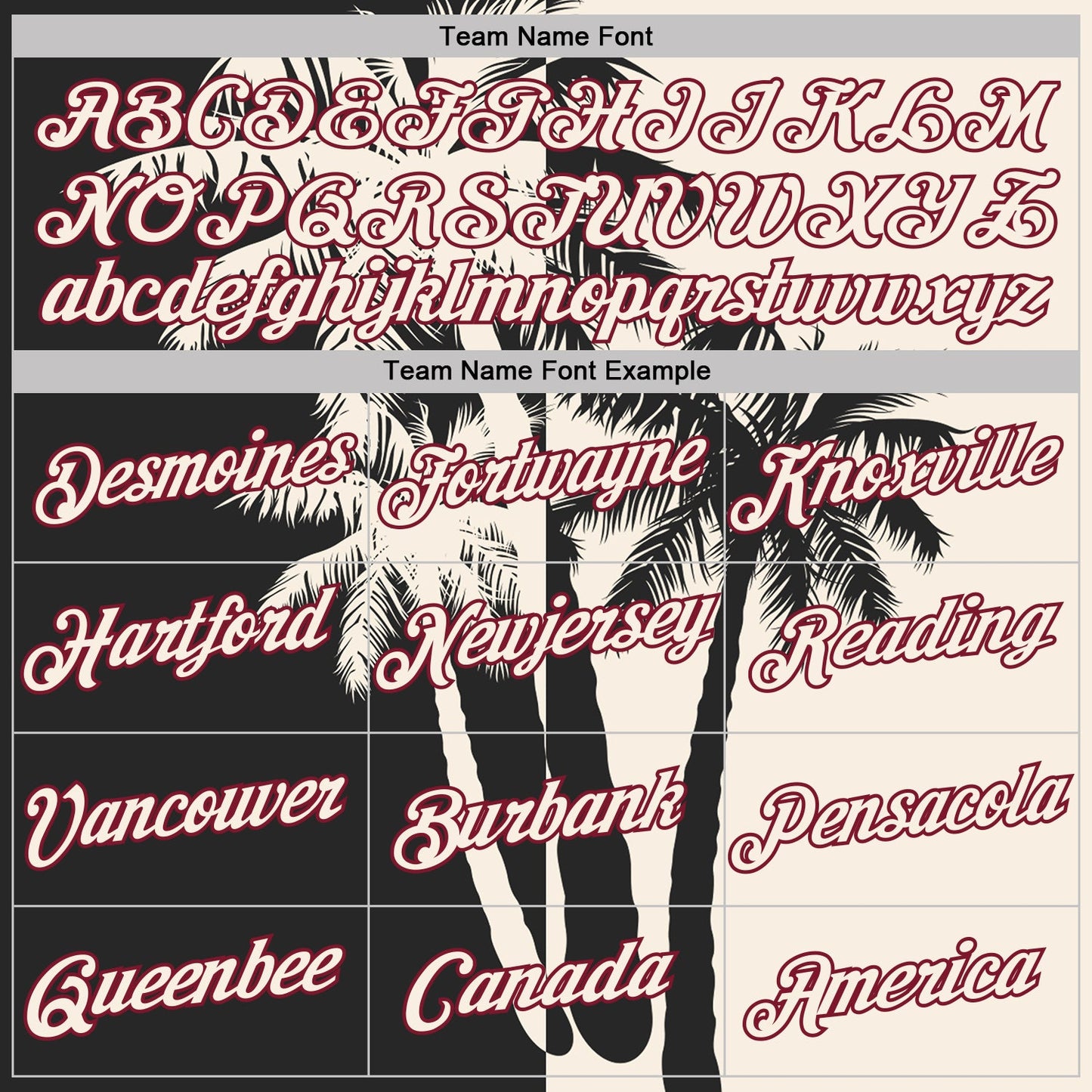 Custom Cream Black-Crimson Hawaii Tropical Coastal Palm Trees Performance T-Shirt