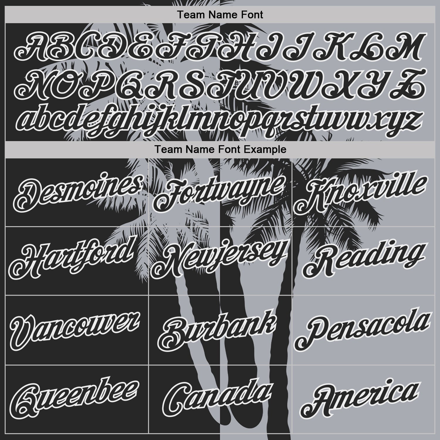 Custom Gray Black-White Hawaii Tropical Coastal Palm Trees Performance T-Shirt
