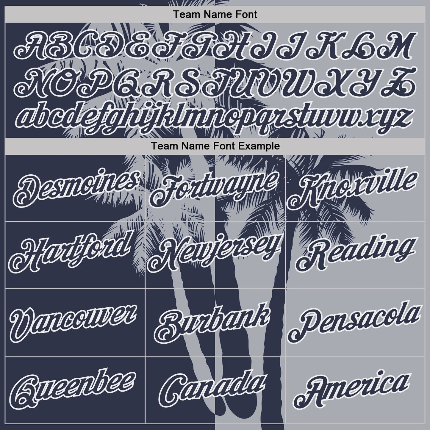 Custom Gray Navy-White Hawaii Tropical Coastal Palm Trees Performance T-Shirt