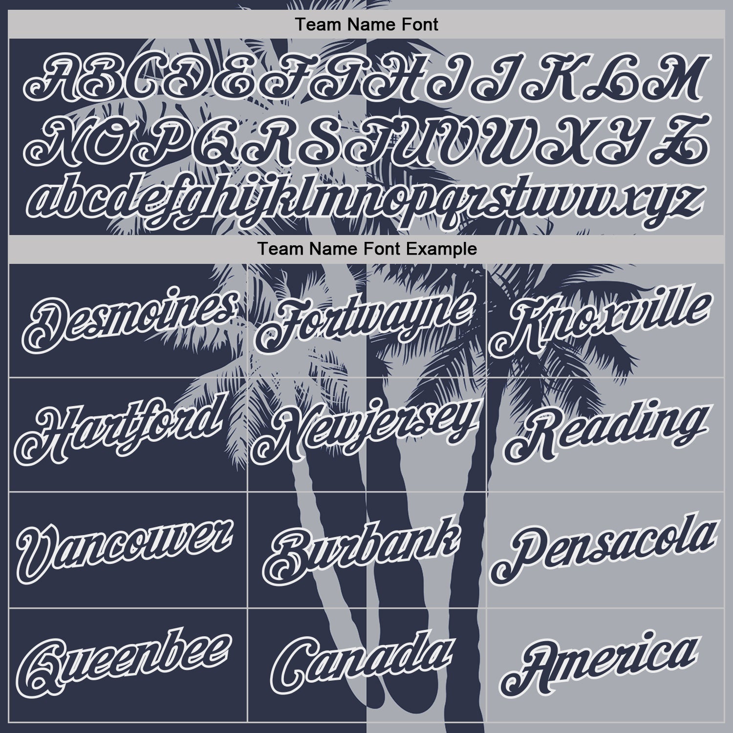 Custom Gray Navy-White Hawaii Tropical Coastal Palm Trees Performance T-Shirt