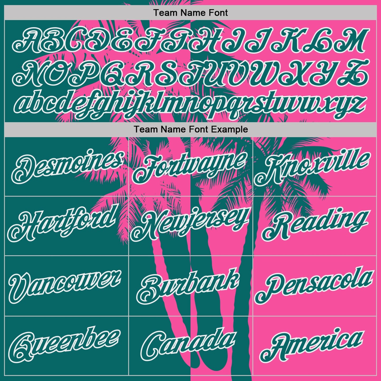 Custom Pink Teal-White Hawaii Tropical Coastal Palm Trees Performance T-Shirt