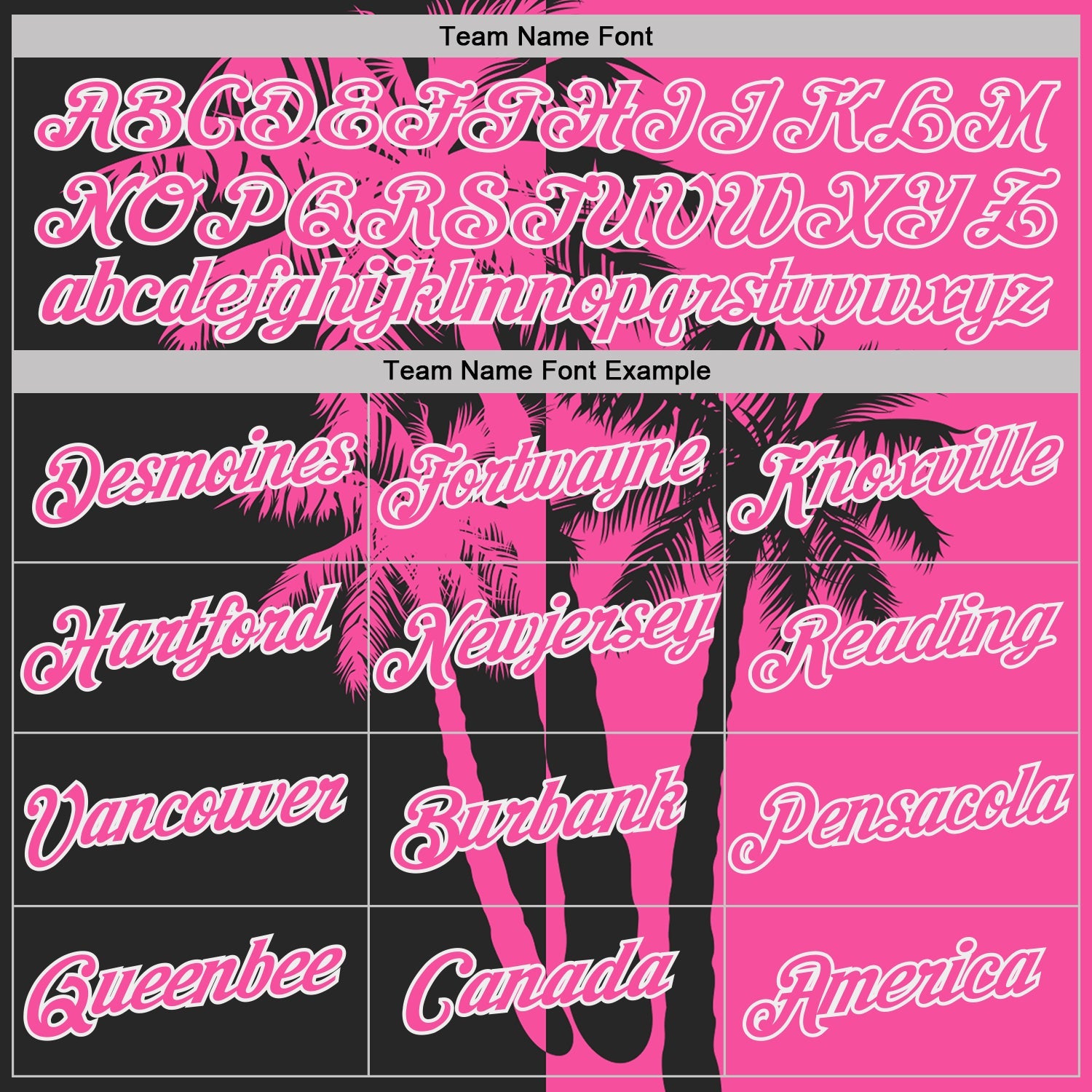 Custom Pink Black-White Hawaii Tropical Coastal Palm Trees Performance T-Shirt