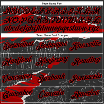 Custom Stitched Black Red 3D Pattern Design Torn Paper Style Sports Pullover Sweatshirt Hoodie