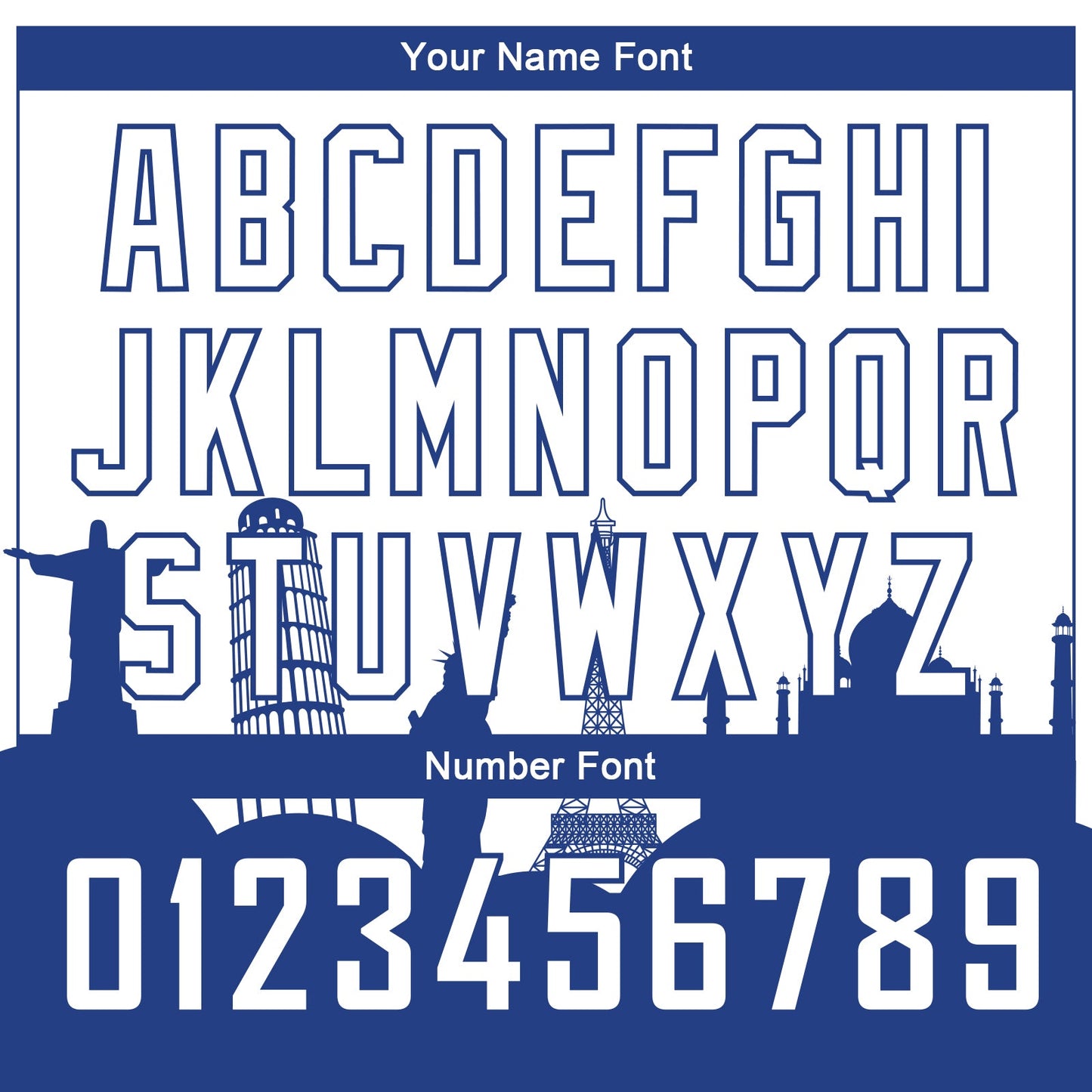 Custom White Royal Holiday Travel Monuments Silhouette Authentic City Edition Basketball Jersey