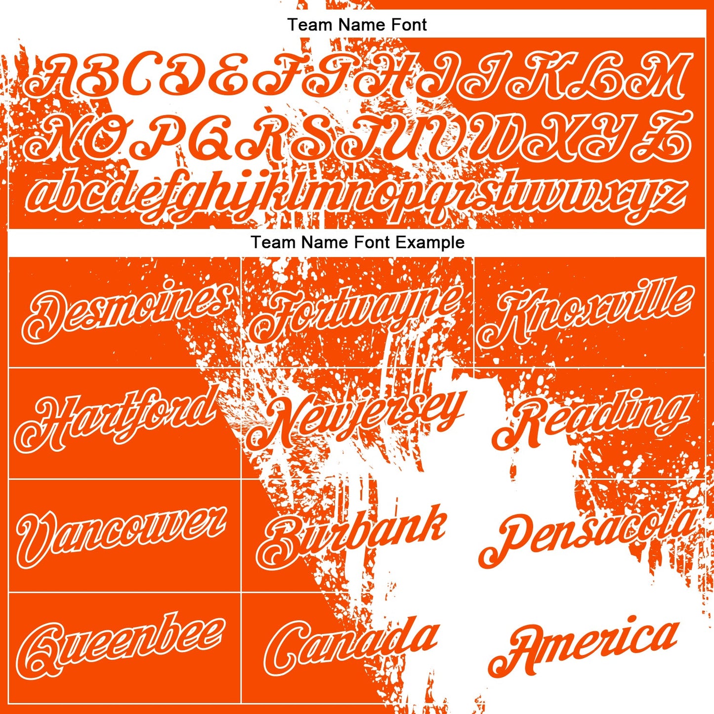 Custom White Orange 3D Pattern Design Abstract Brush Stroke Performance T-Shirt