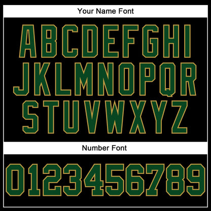Custom Stitched Black Green-Old Gold 3D Pattern Design Gradient Square Shape Sports Pullover Sweatshirt Hoodie