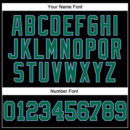 Custom Stitched Black Kelly Green-Light Blue 3D Pattern Design Gradient Square Shape Sports Pullover Sweatshirt Hoodie