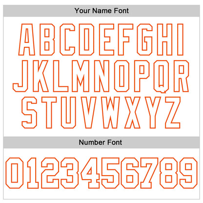 Custom Stitched White Orange 3D Pattern Design Gradient Square Shape Sports Pullover Sweatshirt Hoodie