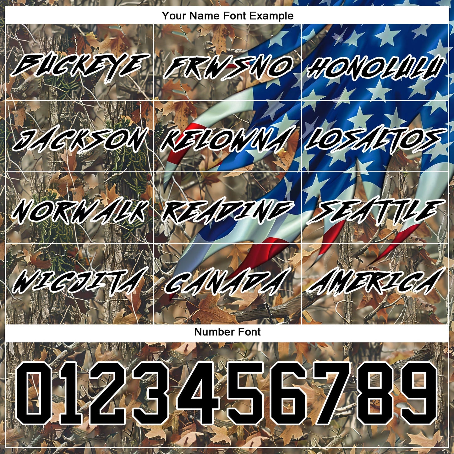 Custom Camo Black-White 3D American Flag Hunting Sports Pullover Sweatshirt Hoodie