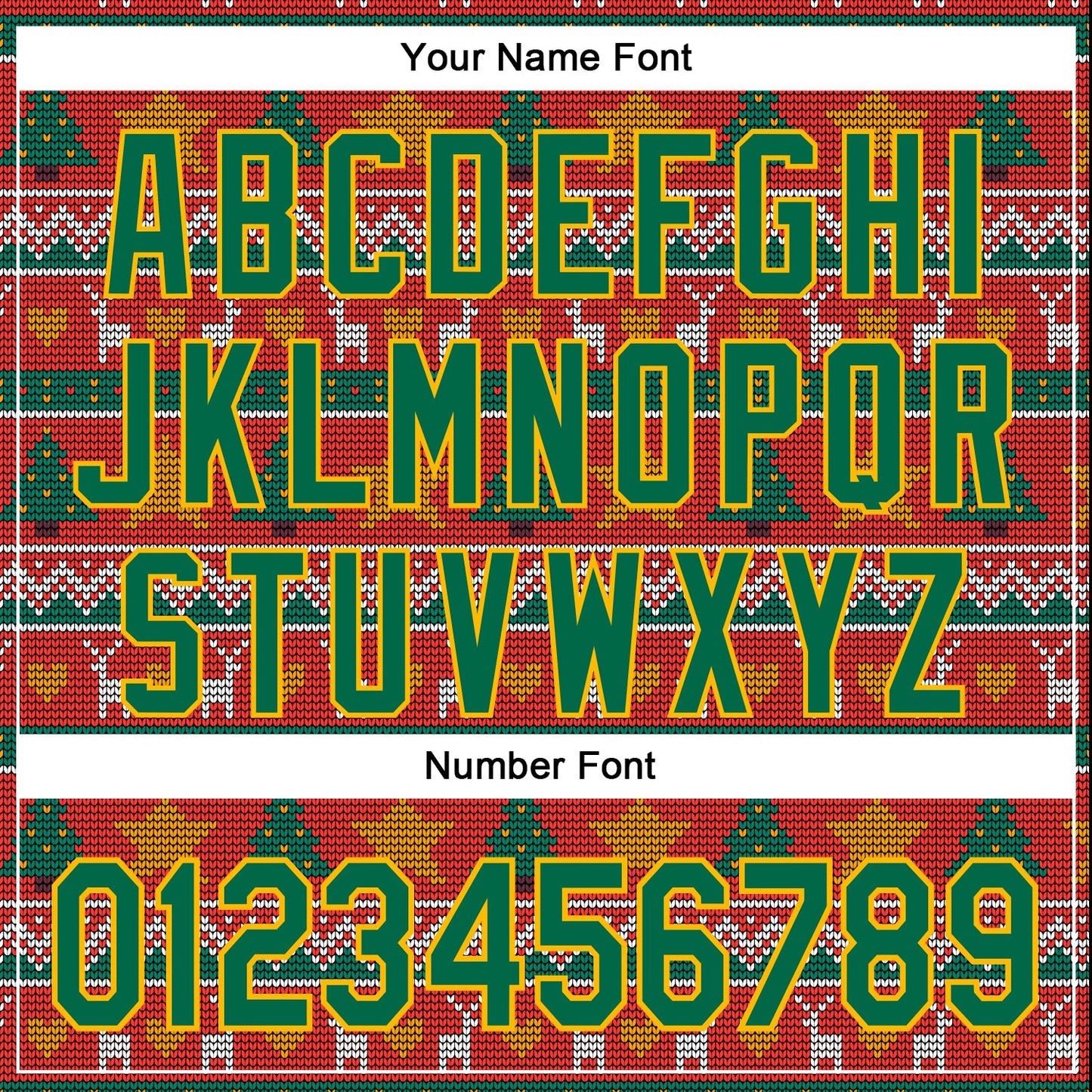 Custom Stitched Red Kelly Green-Gold 3D Christmas Sports Pullover Sweatshirt Hoodie