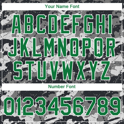 Custom Camo Kelly Green-White 3D Mexico Mexican Flag Sports Pullover Sweatshirt Salute To Service Hoodie