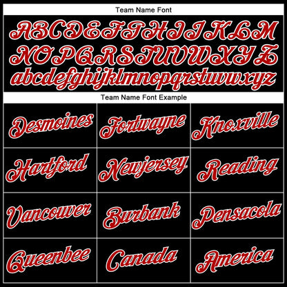 Custom Stitched Black Red-White Funny Christmas 3D Sports Pullover Sweatshirt Hoodie