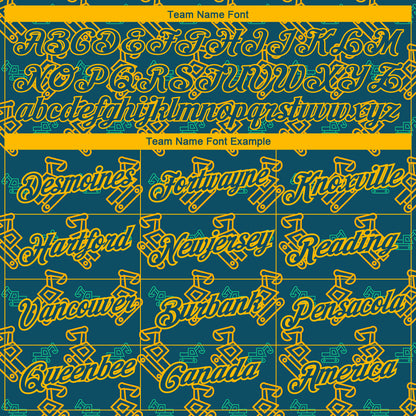 Custom Midnight Green Gold 3D Pattern Design Machine Excavator Labor Day Performance T-Shirt