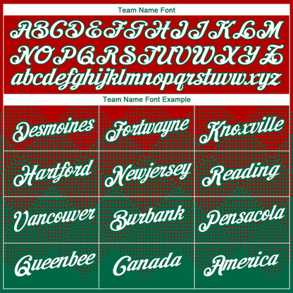 Custom Red White-Kelly Green 3D Pattern Design Gradient Square Shapes Performance T-Shirt