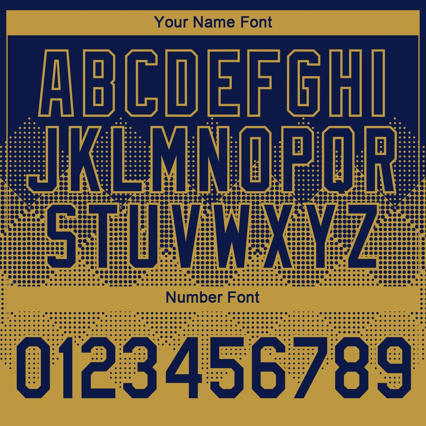 Custom Navy Old Gold 3D Pattern Design Gradient Square Shapes Performance T-Shirt