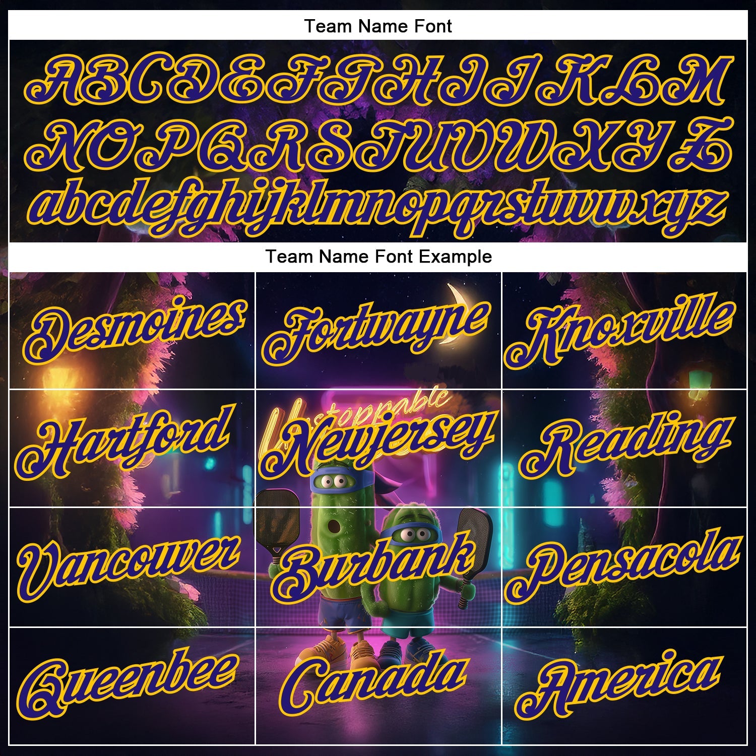 Custom Dark Purple Yellow 3D Funny Pickleball Paddles Balls Performance T-Shirt