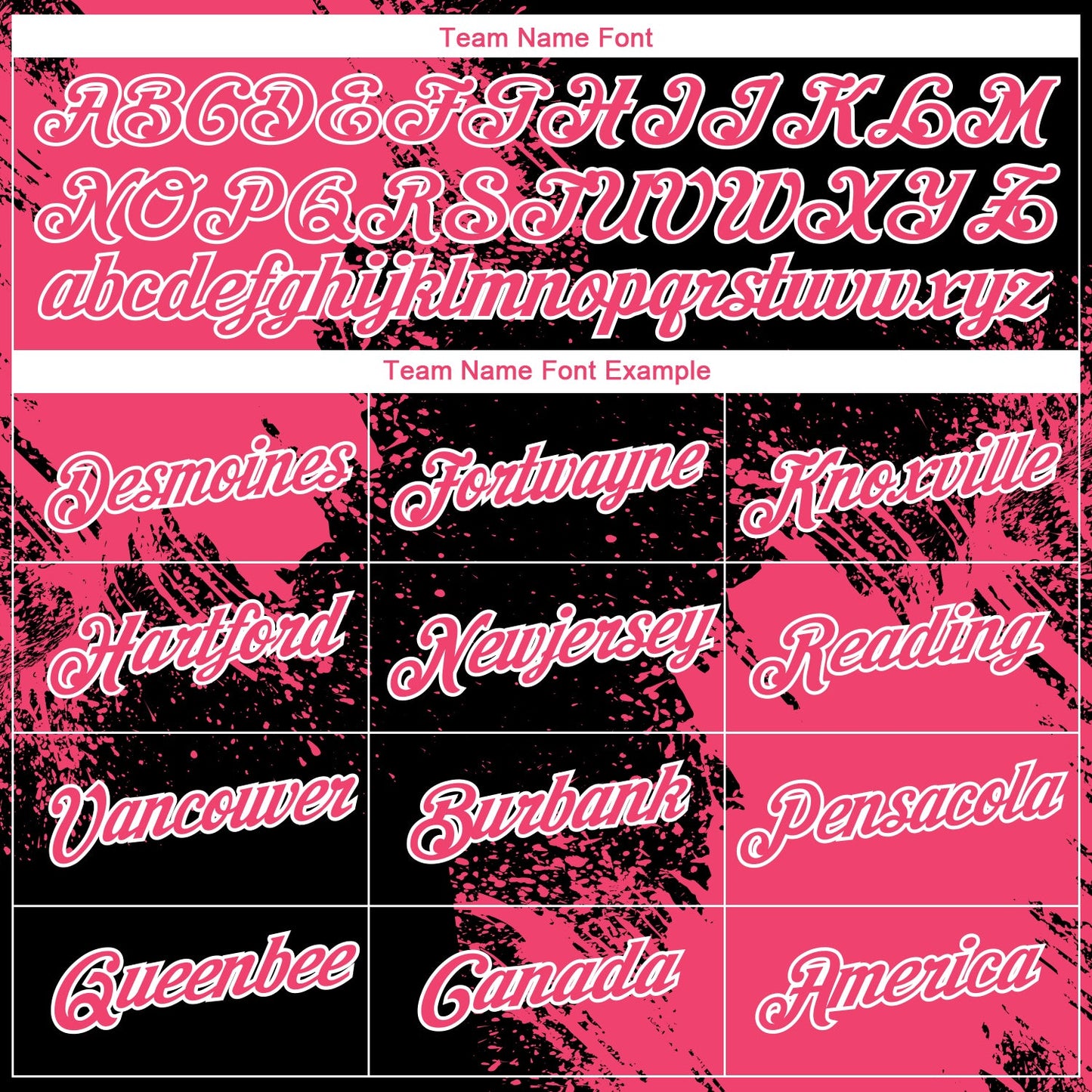 Custom Black Neon Pink-White 3D Pattern Design Abstract Brush Stroke Performance T-Shirt