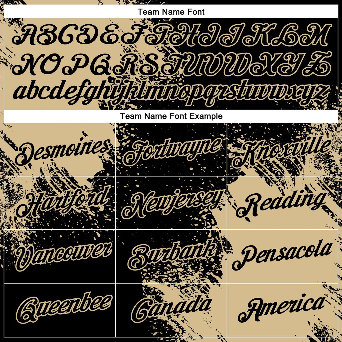 Custom Black Vegas Gold 3D Pattern Design Abstract Brush Stroke Performance T-Shirt
