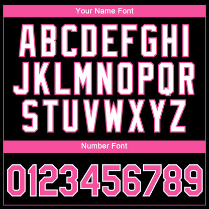Custom Black Pink-White 3D Pattern Design Gradient Style Twinkle Star Performance T-Shirt