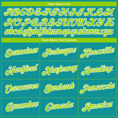 Custom Teal Neon Green-White 3D Pattern Design Gradient Style Twinkle Star Performance T-Shirt