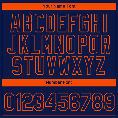 Custom Navy Orange 3D Chicago City Edition Fade Fashion Performance T-Shirt
